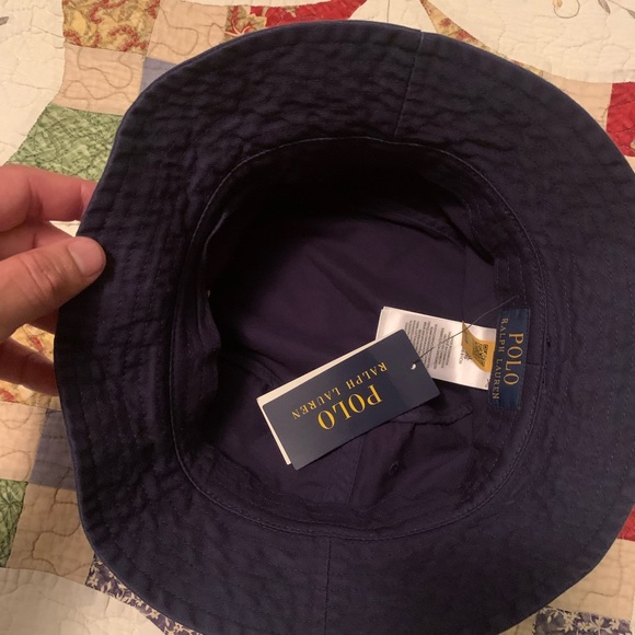 Polo: Bear cotton twill bucket hat. - Picture 10 of 10